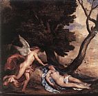 Sir Antony van Dyck Cupid and Psyche painting